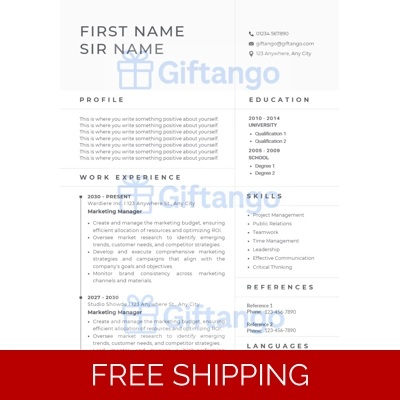 Printable CV - Editable & Professional PDF